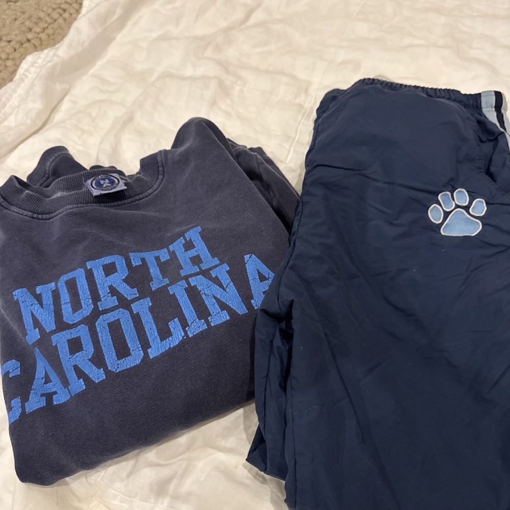 North Carolina bundle Original  Outfitters sweatshirt and nylon pants L